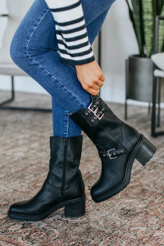 women's booties with zippersCool On Command Boots - Black