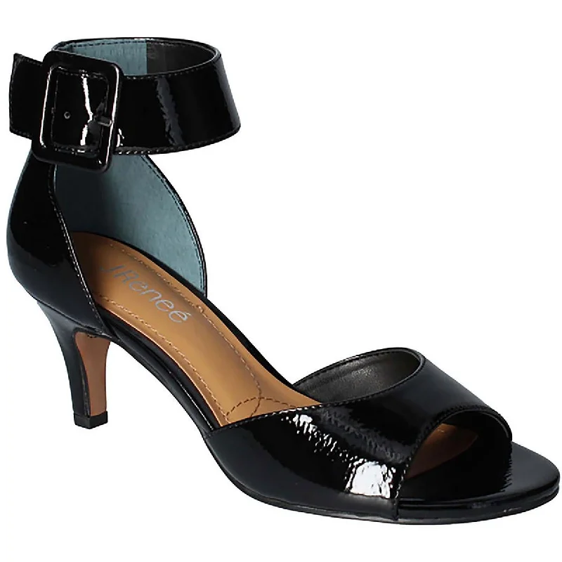 Women's cork - sole stiletto heel pumps for a natural touchIndra Womens Patent Memory foam Ankle Strap Women's cork - sole stiletto heel pumps for a natural touchIndra Womens Patent Memory foam Ankle Strap