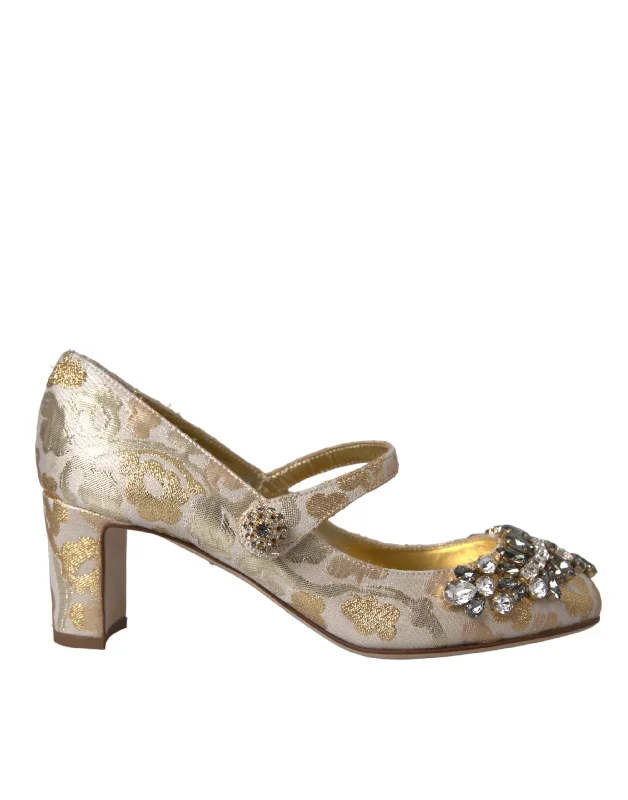 Women's cocktail party stiletto heel pumps with a unique patternDolce & Gabbana Jacquard Crystal Mary Janes Pumps Women's Shoes Women's cocktail party stiletto heel pumps with a unique patternDolce & Gabbana Jacquard Crystal Mary Janes Pumps Women's Shoes
