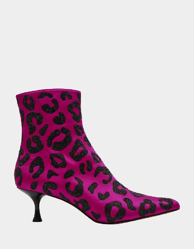 women's booties with tassel detailREBECA FUSCHIA MULTI