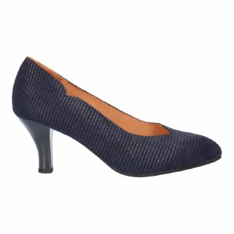 Women's pointed - toe slingback stiletto heel pumps in a peep - toe designWomen's Bamell Leather Pumps In Navy Raindrop Women's pointed - toe slingback stiletto heel pumps in a peep - toe designWomen's Bamell Leather Pumps In Navy Raindrop