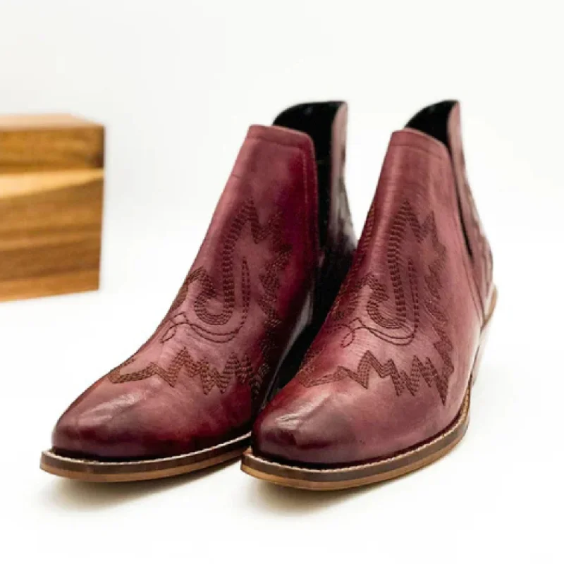women's booties for hikingOnline Exclusive | Kickin' Booties in Burgundy
