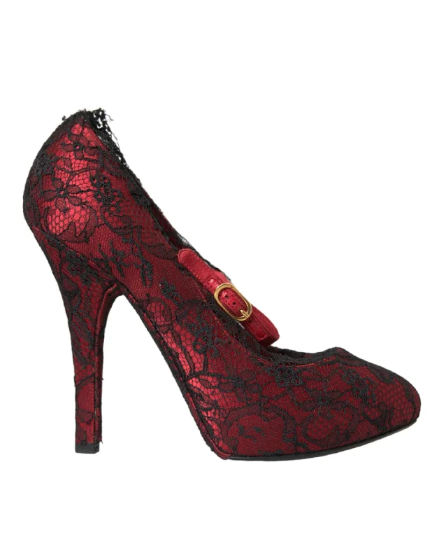 Women's velvet - covered stiletto heel pumps for a luxurious lookDolce & Gabbana Floral Lace Mary Jane Pumps Women's Shoes Women's velvet - covered stiletto heel pumps for a luxurious lookDolce & Gabbana Floral Lace Mary Jane Pumps Women's Shoes