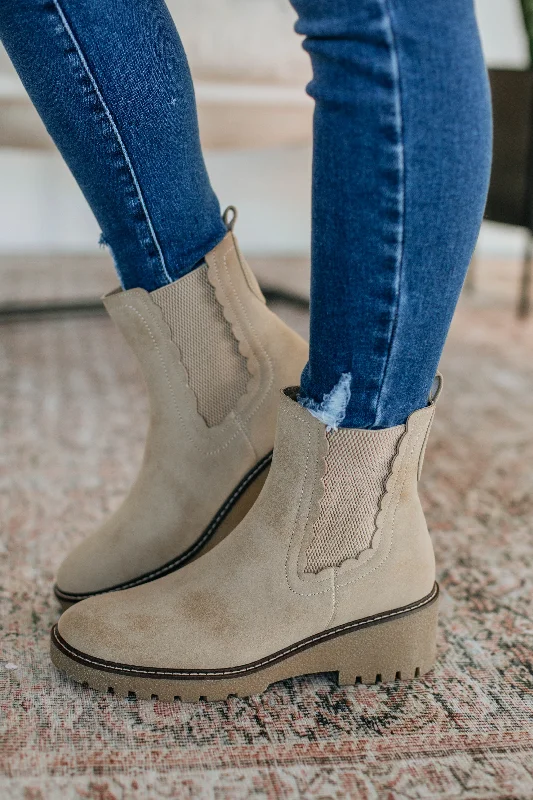 leather women bootiesHolding You Responsible Boots - Sand