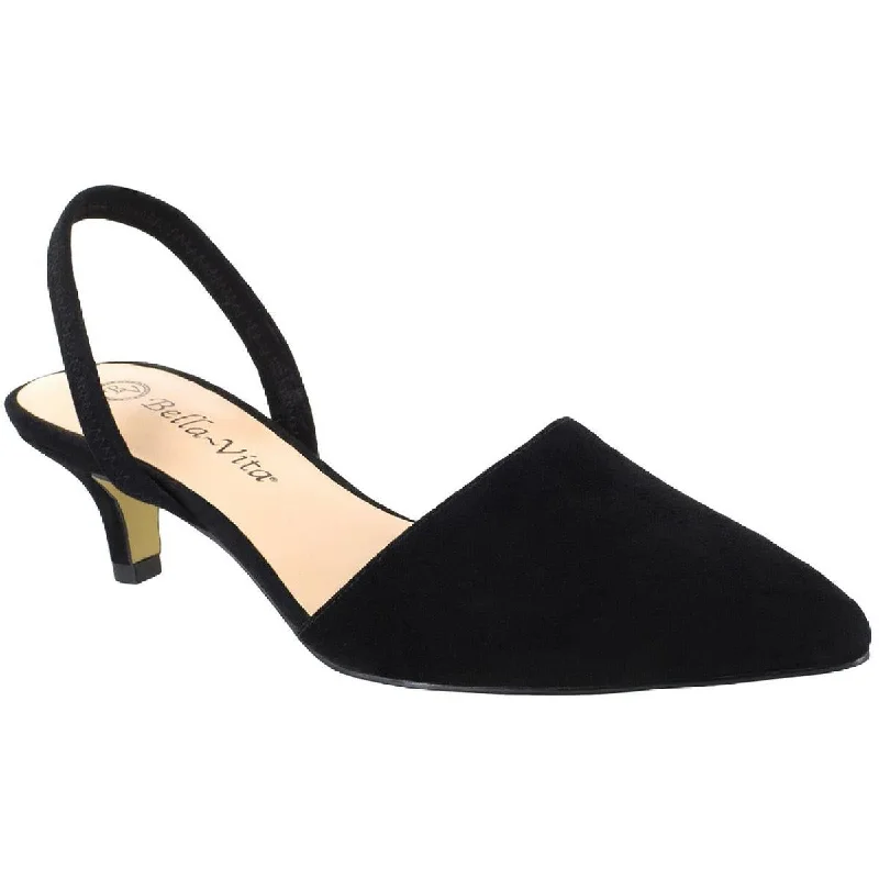 Women's cork - sole stiletto heel pumps for a natural touchSarah Womens Faux Suede Slip On Heels Women's cork - sole stiletto heel pumps for a natural touchSarah Womens Faux Suede Slip On Heels
