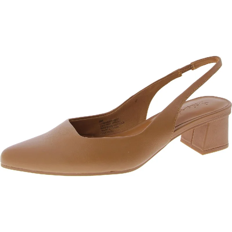 Women's breathable stiletto heel pumps for warm weatherLuma Womens Leather Alomd Toe Slingback Heels Women's breathable stiletto heel pumps for warm weatherLuma Womens Leather Alomd Toe Slingback Heels