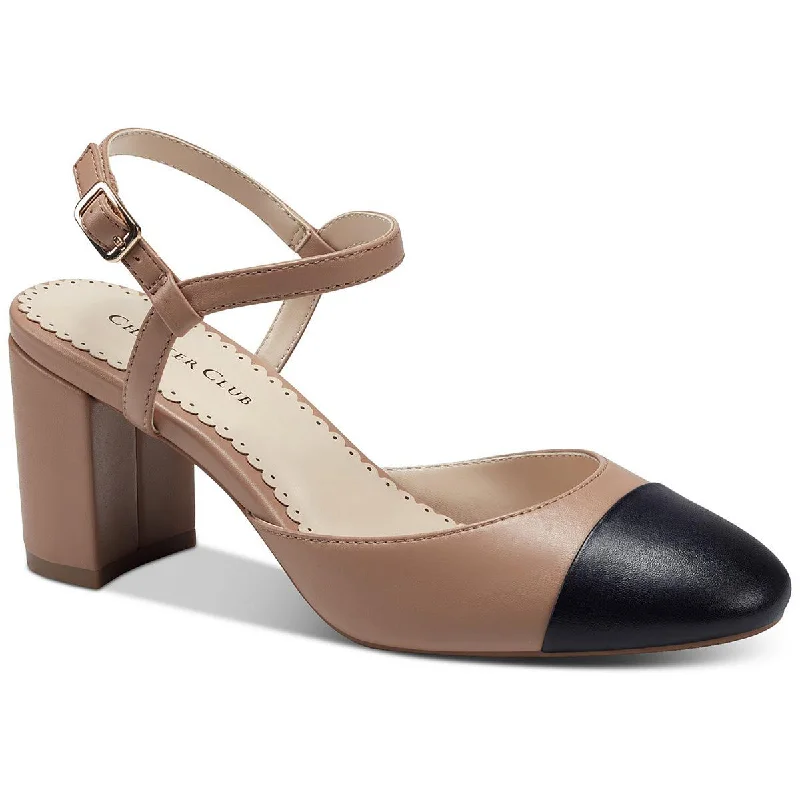 Women's office - appropriate stiletto heel pumps with a low - heel optionDottii Womens Faux Leather Slingback Pumps Women's office - appropriate stiletto heel pumps with a low - heel optionDottii Womens Faux Leather Slingback Pumps