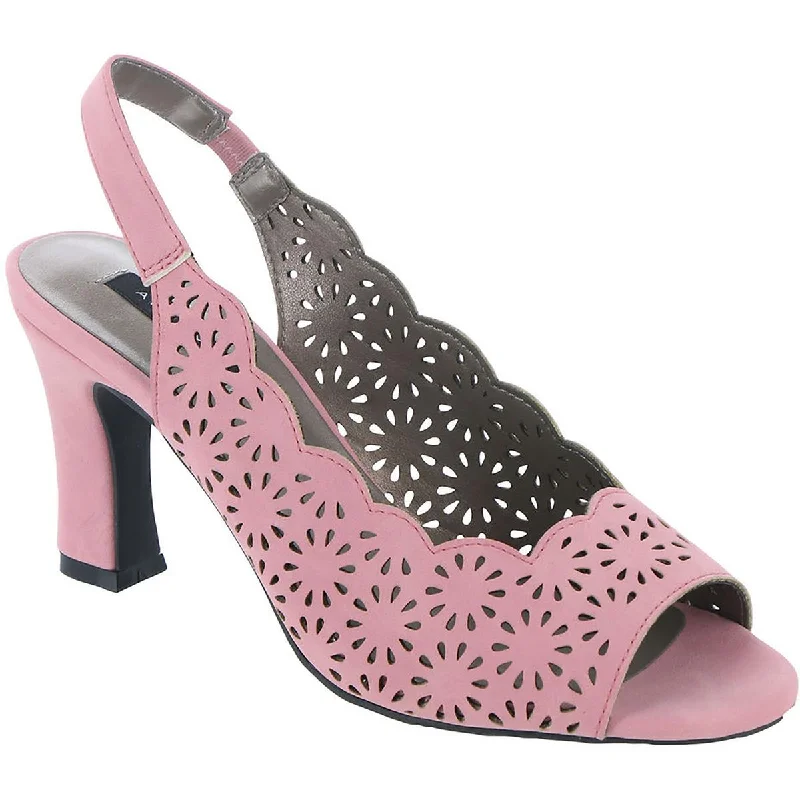 Women's wedding stiletto heel pumps with a pearl - encrusted strapLacy Womens Faux Leather Slip-On Slingback Heels Women's wedding stiletto heel pumps with a pearl - encrusted strapLacy Womens Faux Leather Slip-On Slingback Heels