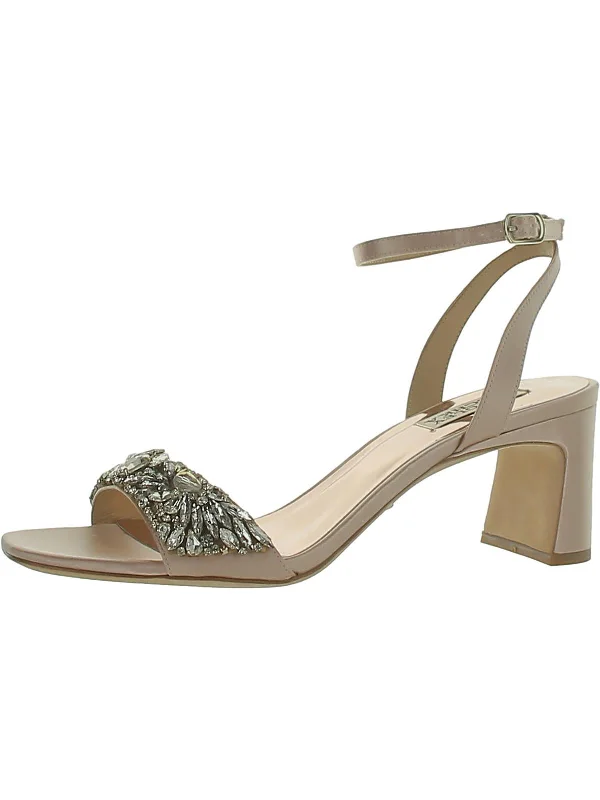 Women's platform stiletto heel pumps with a chunky soleWomens Satin Adjustable Block Heels Women's platform stiletto heel pumps with a chunky soleWomens Satin Adjustable Block Heels