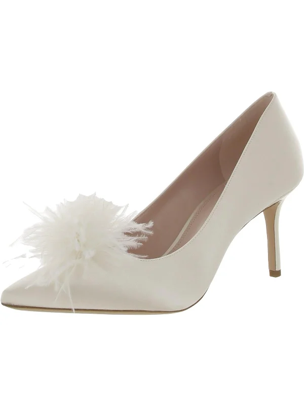Women's party stiletto heel pumps with a glittery finishMarabou Heel Womens Slip-On Dressy Pumps Women's party stiletto heel pumps with a glittery finishMarabou Heel Womens Slip-On Dressy Pumps
