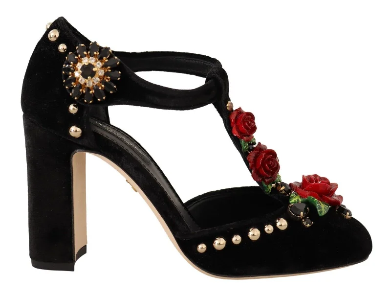 Women's lace - trimmed stiletto heel pumps with a scalloped edgeDolce & Gabbana Elegant Velvet T-Strap Mary Jane Women's Pumps Women's lace - trimmed stiletto heel pumps with a scalloped edgeDolce & Gabbana Elegant Velvet T-Strap Mary Jane Women's Pumps