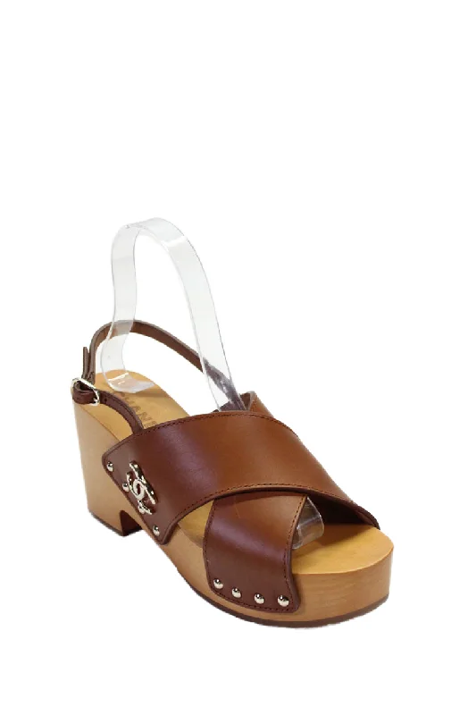 Women's padded - insole stiletto heel pumps for added comfortChanel Womens Double CC Medallion Studded Buckled Block Heels Brown Women's padded - insole stiletto heel pumps for added comfortChanel Womens Double CC Medallion Studded Buckled Block Heels Brown