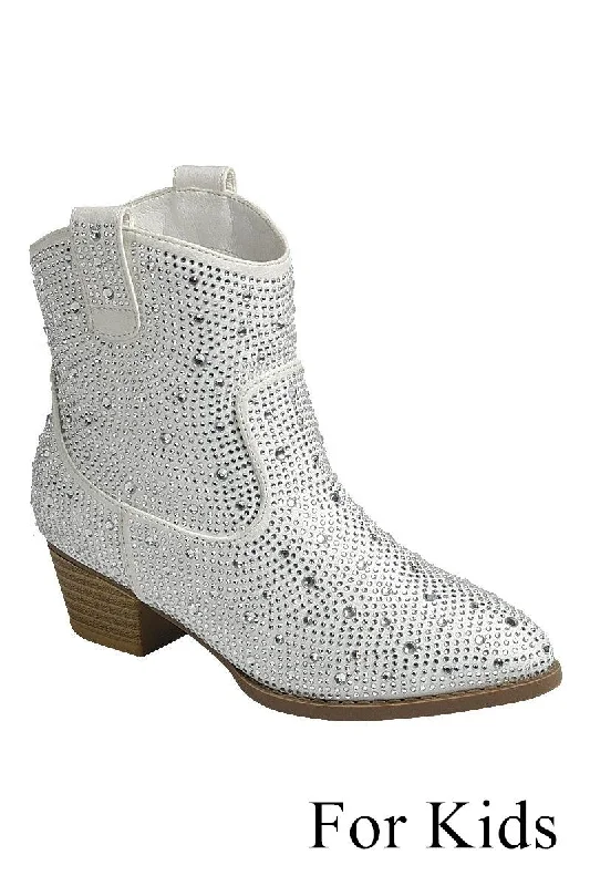 women's booties for workRIVER-01K KIDS White