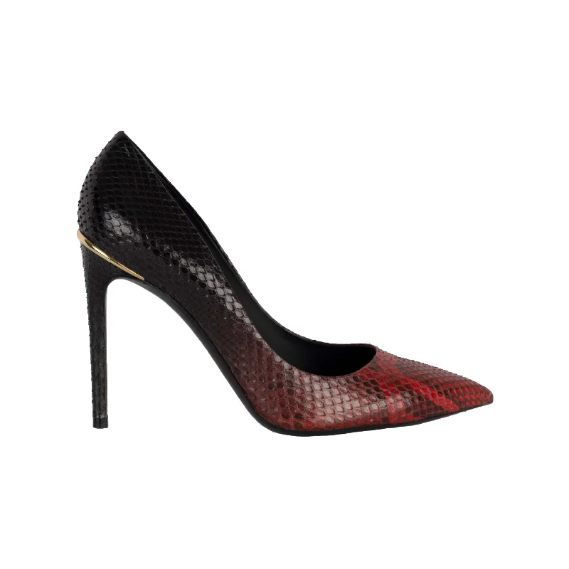 Women's prom stiletto heel pumps in a shimmery fabricLouis Vuitton Snakeskin Eyeline Pumps - '10s