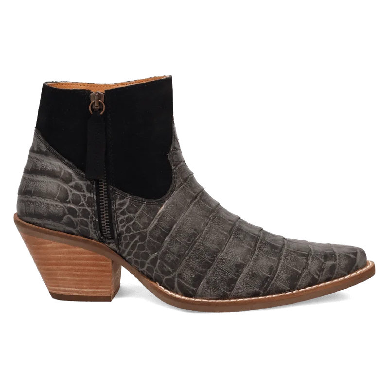 women's booties with peep toeRICKIE LEATHER BOOTIE