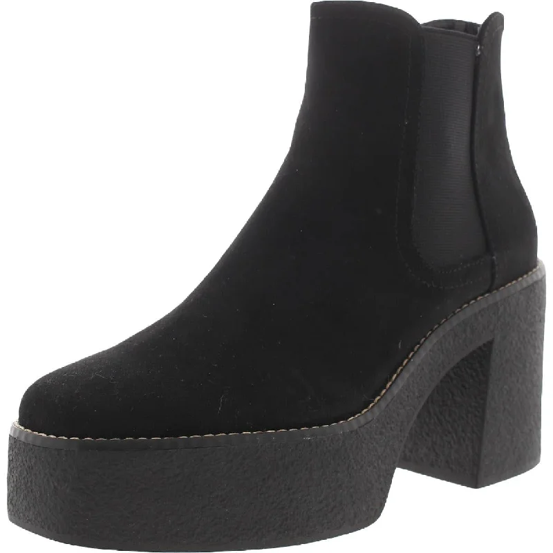 Women's business meeting stiletto heel pumps with a professional lookLilyyy Womens Faux Suede Zip Up Platform Heels