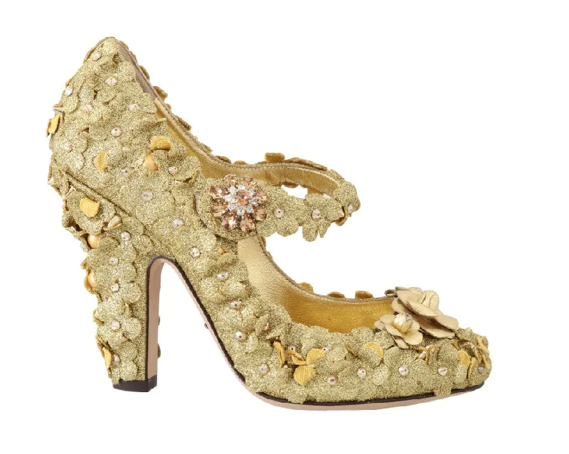 Women's date - night stiletto heel pumps with a sexy silhouetteDolce & Gabbana Floral Crystal Embellished Women's Pumps Women's date - night stiletto heel pumps with a sexy silhouetteDolce & Gabbana Floral Crystal Embellished Women's Pumps