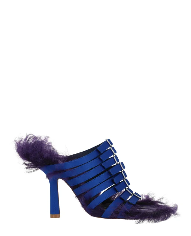 Women's burgundy stiletto heel pumps for a sophisticated appearanceFox Strap Heels