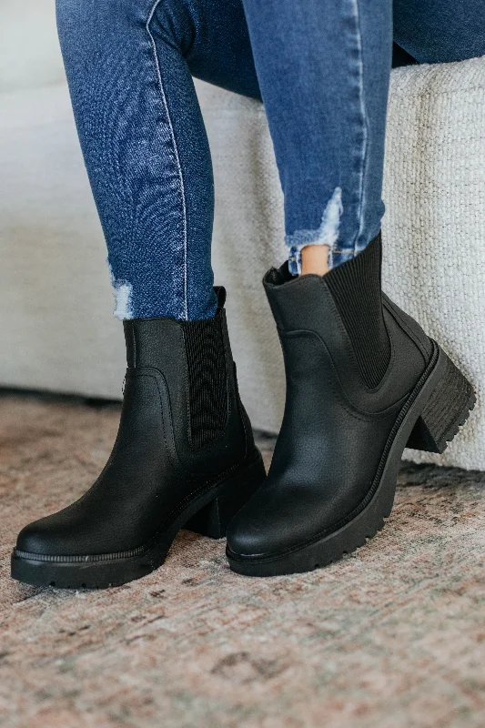women's booties for workMaking My Choice Boots - Black