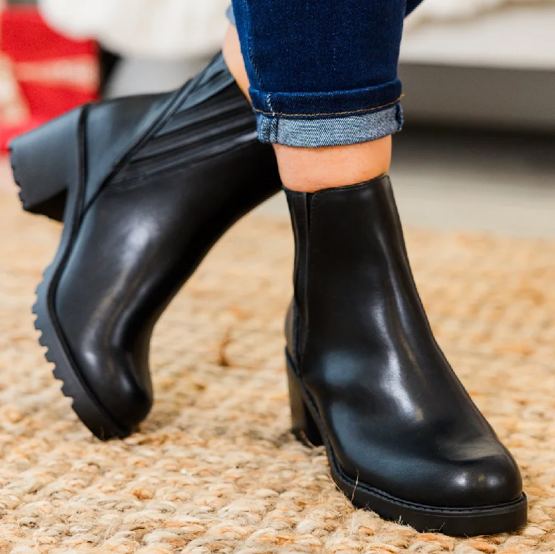 women's booties for urban styleShift In Perspective Booties, Black