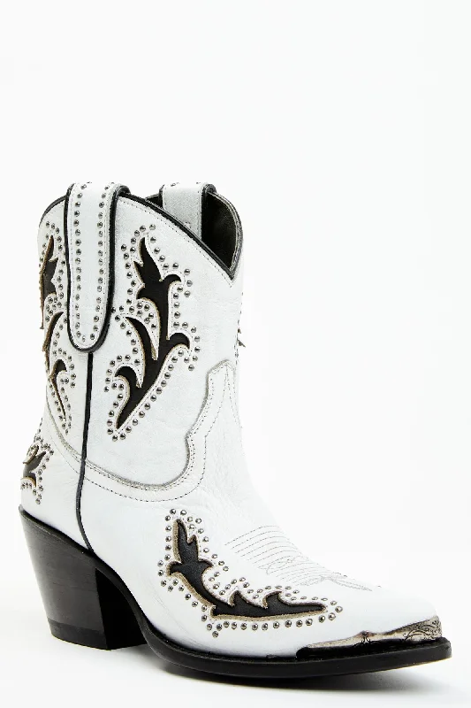 women's booties with embroideryFiore Booties - Round Toe