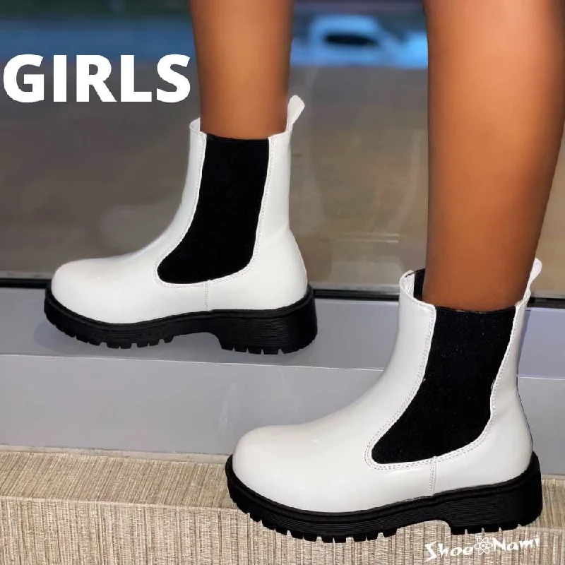 women's booties with peep toeCHIEF-87K KIDS White Patent