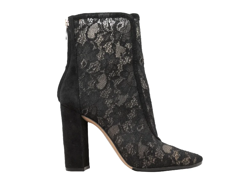 women's booties with ankle strapBlack Gianvito Rossi Lace Ankle Boots Size 38
