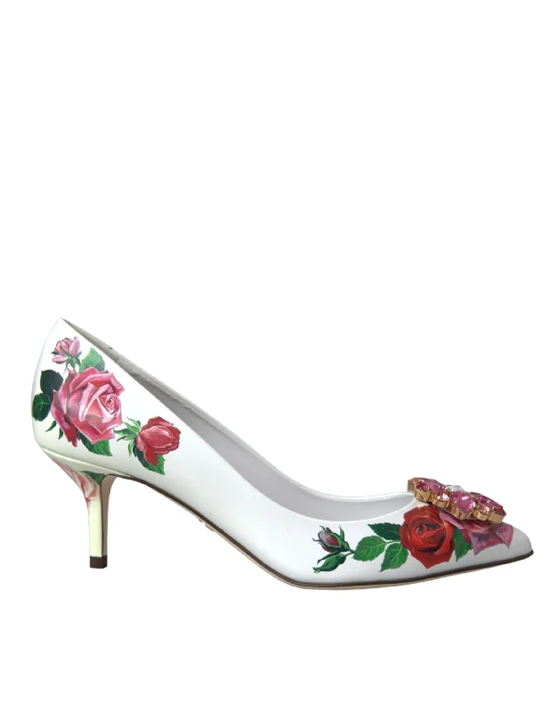 Women's wide - width stiletto heel pumps for a comfortable fitDolce & Gabbana Leather Roses Crystal Bellucci Pumps Women's Shoes (Pre-Owned) Women's wide - width stiletto heel pumps for a comfortable fitDolce & Gabbana Leather Roses Crystal Bellucci Pumps Women's Shoes (Pre-Owned)