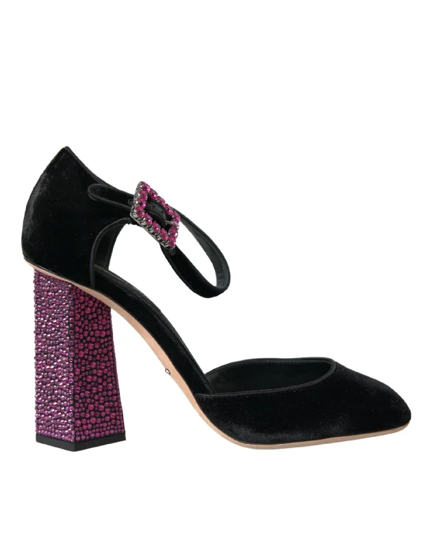 Women's adjustable - strap stiletto heel pumps for a customizable fitDolce & Gabbana Velvet Strass Crystal Mary Janes Women's Shoes Women's adjustable - strap stiletto heel pumps for a customizable fitDolce & Gabbana Velvet Strass Crystal Mary Janes Women's Shoes