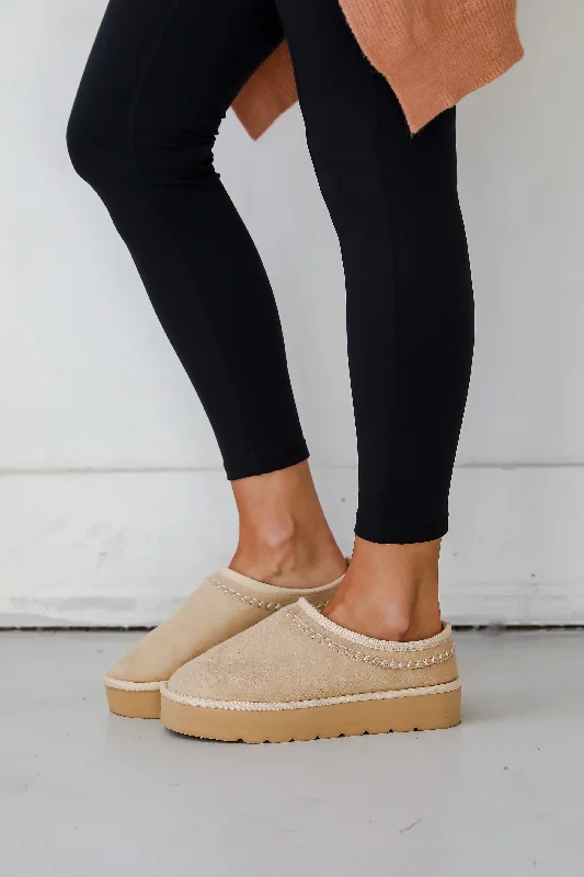 women's waterproof bootiesStaying In Platform Slippers - DOORBUSTER