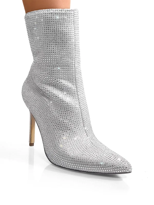 women's booties with block heelNadia Rhinestone Booties