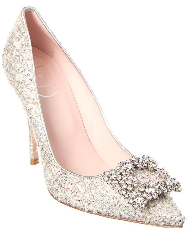 Women's adjustable - strap stiletto heel pumps for a customizable fitRoger Vivier Tweed Pump Women's adjustable - strap stiletto heel pumps for a customizable fitRoger Vivier Tweed Pump