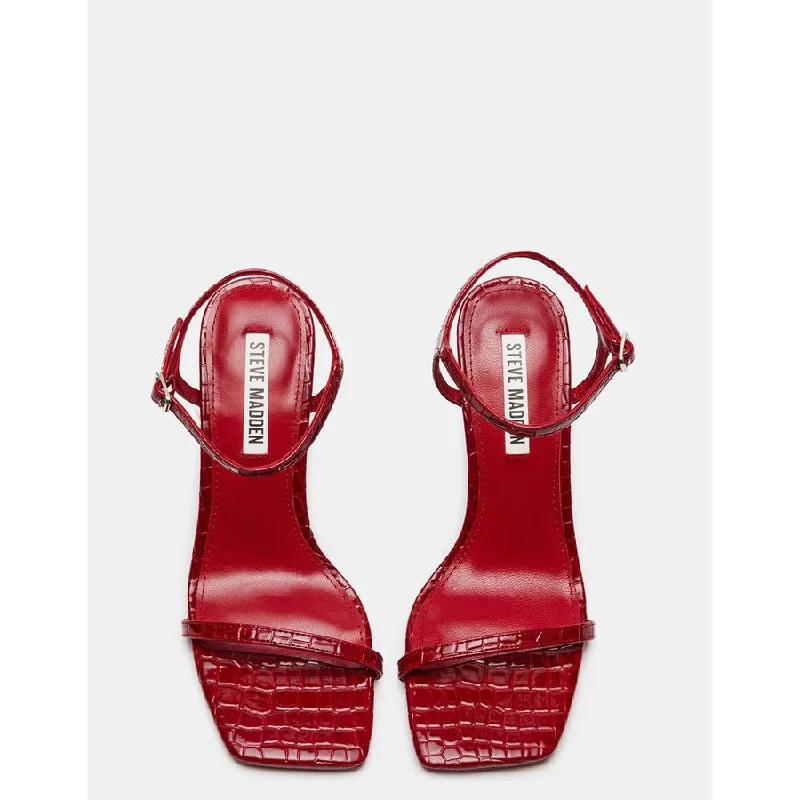 Women's ankle - strap stiletto heel pumps with a cut - out detailAnita Red Patent Square Toe Stiletto Sandal Women's ankle - strap stiletto heel pumps with a cut - out detailAnita Red Patent Square Toe Stiletto Sandal