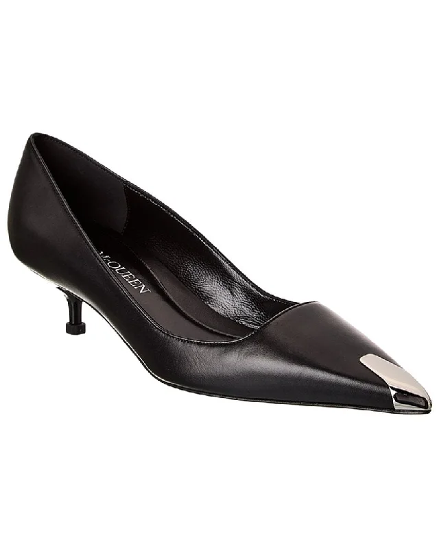 Women's shock - absorbing stiletto heel pumps for all - day wearAlexander McQueen Punk Leather Pump Women's shock - absorbing stiletto heel pumps for all - day wearAlexander McQueen Punk Leather Pump