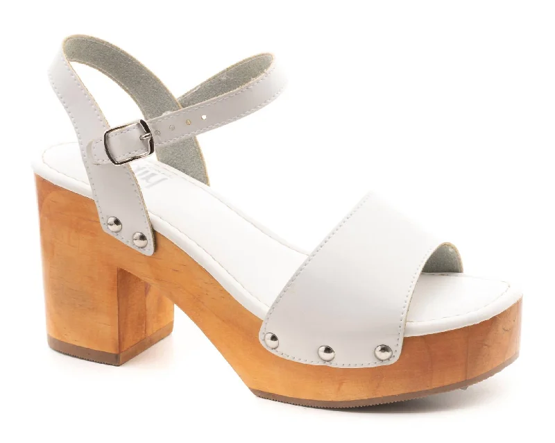 Women's tassel - adorned stiletto heel pumps for a bohemian touchCountry Club Platform Heels In White Women's tassel - adorned stiletto heel pumps for a bohemian touchCountry Club Platform Heels In White