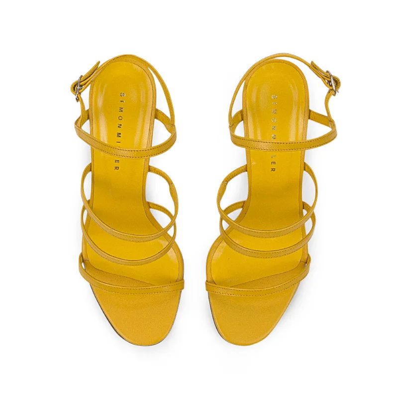 Women's bronze stiletto heel pumps for a warm and metallic lookSTRAPPY TEE YELLOW PUMPS & HEELS Women's bronze stiletto heel pumps for a warm and metallic lookSTRAPPY TEE YELLOW PUMPS & HEELS