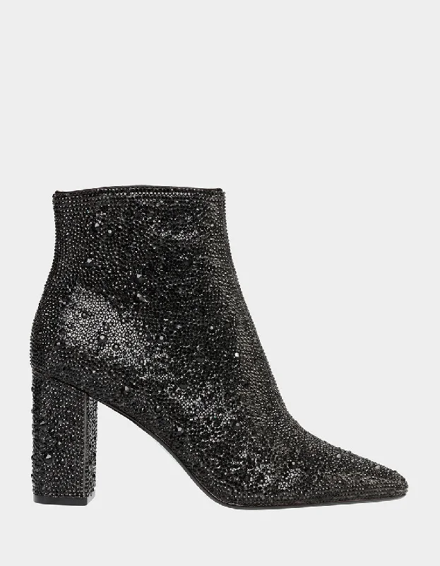 women's flat bootiesCADY BLACK