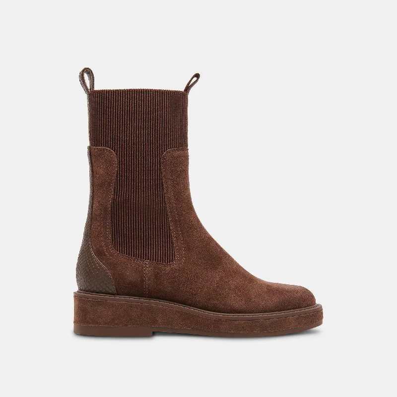 women's booties for fallELYSE H2O BOOTS COCOA SUEDE