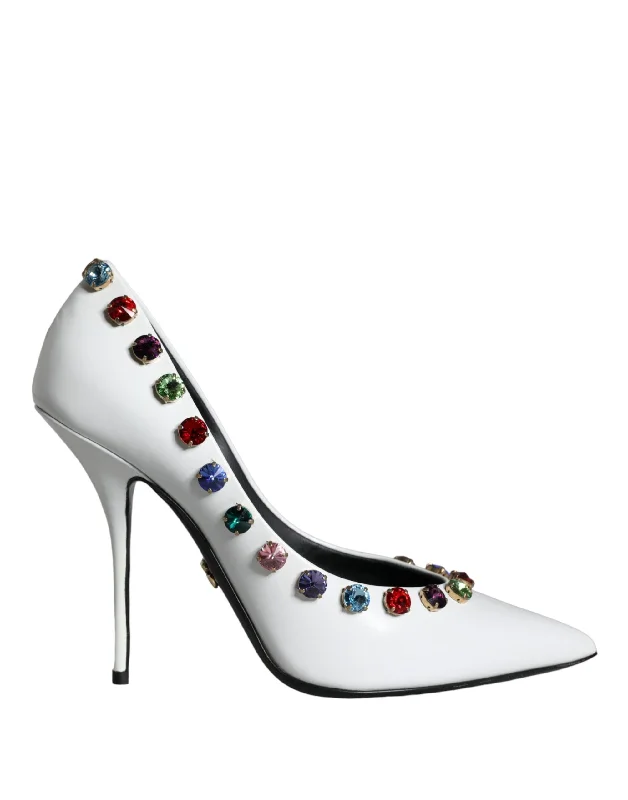Women's red - carpet stiletto heel pumps for a glamorous eventDolce & Gabbana Crystal Leather High Heels Pumps Women's Shoes Women's red - carpet stiletto heel pumps for a glamorous eventDolce & Gabbana Crystal Leather High Heels Pumps Women's Shoes