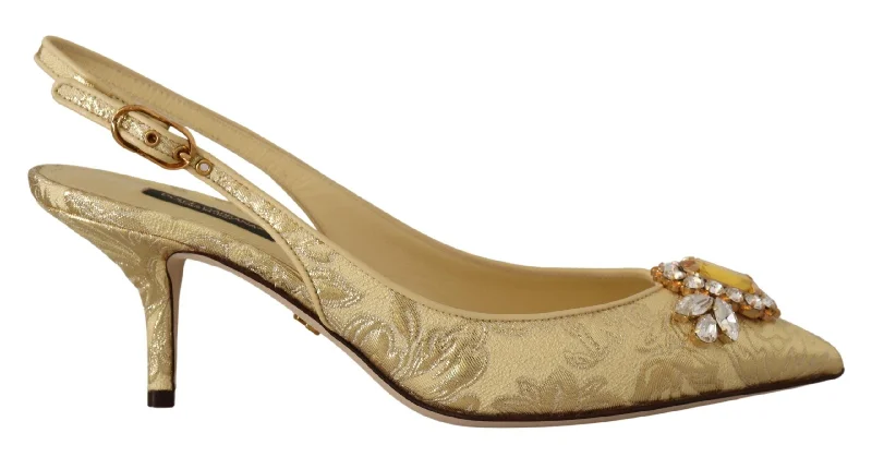 Women's strappy open - toe stiletto heel pumps with rhinestonesDolce & Gabbana Gleaming Crystal Slingback Women's Heels Women's strappy open - toe stiletto heel pumps with rhinestonesDolce & Gabbana Gleaming Crystal Slingback Women's Heels