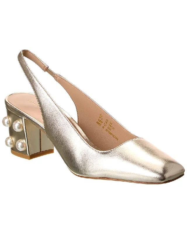 Women's wide - width stiletto heel pumps for a comfortable fitStuart Weitzman Jte 60 Leather Slingback Pump Women's wide - width stiletto heel pumps for a comfortable fitStuart Weitzman Jte 60 Leather Slingback Pump
