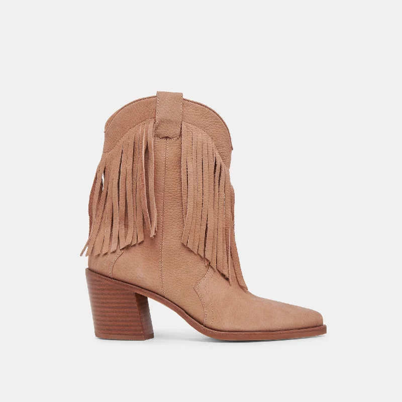 women's booties for knee supportKAYLIE BOOTS CIDER NUBUCK