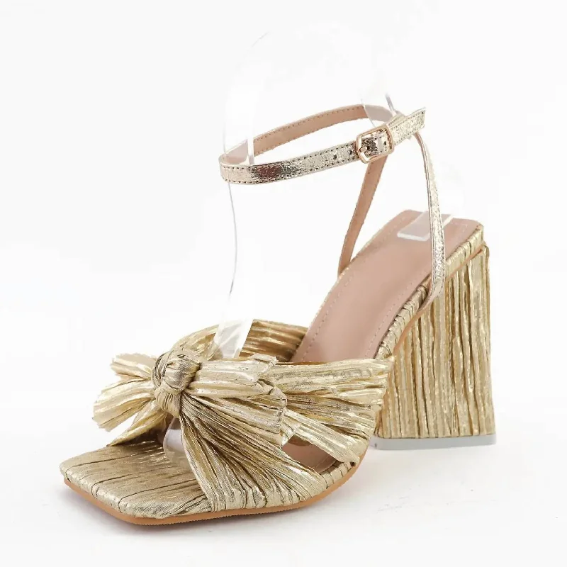 Women's snakeskin - embossed stiletto heel pumps for a bold statementWomen's Retro Bow Heels In Gold Women's snakeskin - embossed stiletto heel pumps for a bold statementWomen's Retro Bow Heels In Gold