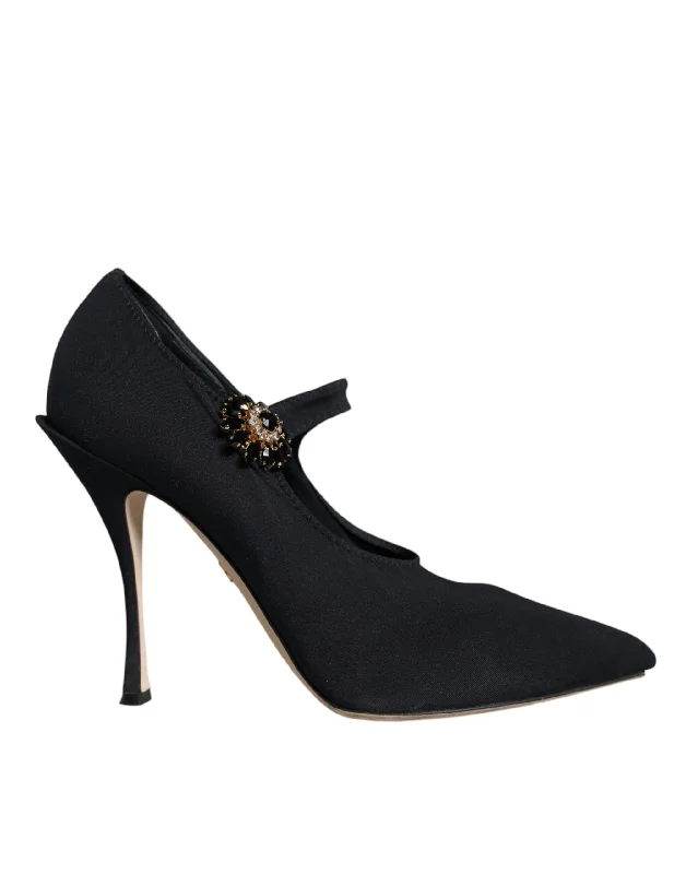 Women's arch - support stiletto heel pumps for better comfortDolce & Gabbana Mary Jane Jersey Crystal Pumps Women's Shoes (Pre-Owned) Women's arch - support stiletto heel pumps for better comfortDolce & Gabbana Mary Jane Jersey Crystal Pumps Women's Shoes (Pre-Owned)