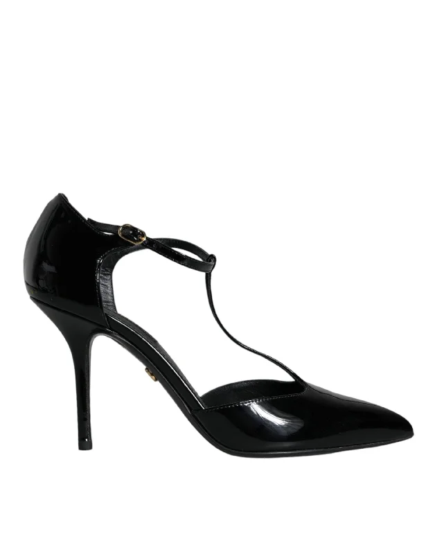 Women's non - slip stiletto heel pumps for safety on slippery floorsDolce & Gabbana Patent Leather T-strap Heels Pumps Women's Shoes (Pre-Owned) Women's non - slip stiletto heel pumps for safety on slippery floorsDolce & Gabbana Patent Leather T-strap Heels Pumps Women's Shoes (Pre-Owned)
