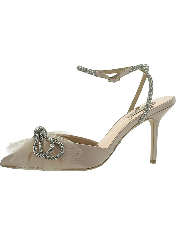 Women's mesh - paneled stiletto heel pumps for breathabilitySacred Womens Satin Bow Pumps Women's mesh - paneled stiletto heel pumps for breathabilitySacred Womens Satin Bow Pumps