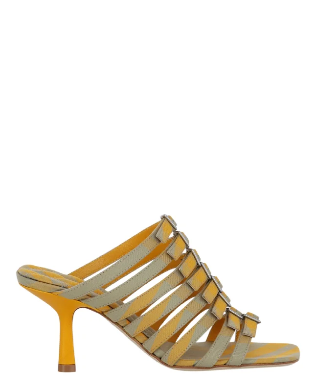 Women's studded stiletto heel pumps for an edgy lookStep Check Heels Sandals