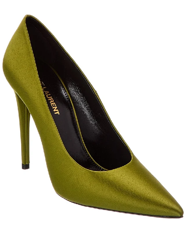 Women's arch - support stiletto heel pumps for better comfortSaint Laurent Monceau 110 Satin Pump Women's arch - support stiletto heel pumps for better comfortSaint Laurent Monceau 110 Satin Pump