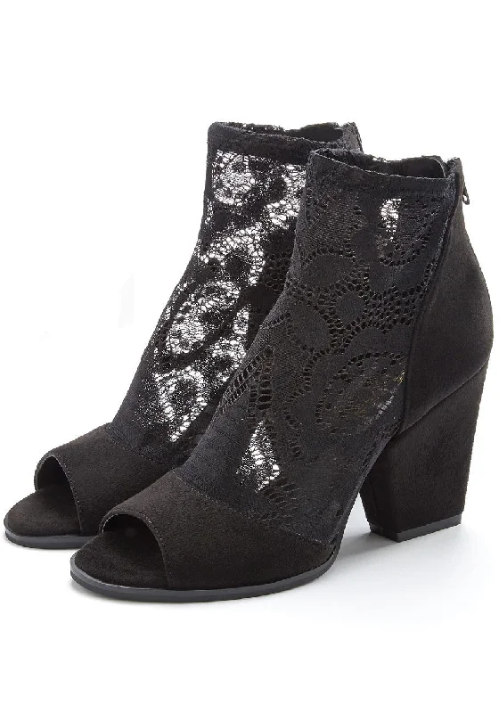 Women's satin - lined stiletto heel pumps for extra comfortLASCANA Women's Lace Insert Heels Women's satin - lined stiletto heel pumps for extra comfortLASCANA Women's Lace Insert Heels