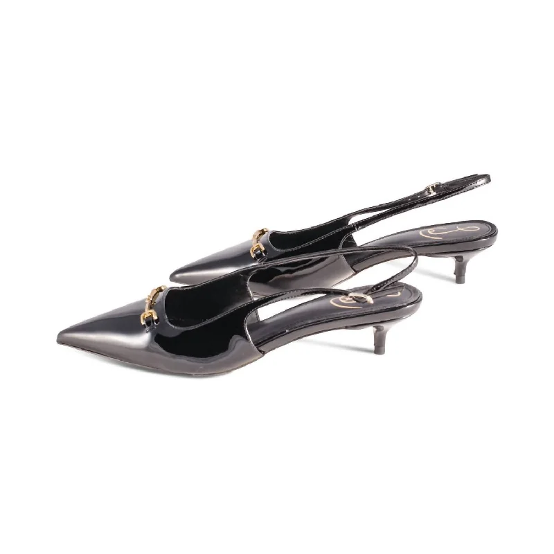 Women's lace - trimmed stiletto heel pumps with a scalloped edgeWomen's Felgerald Heel In Black Patent Women's lace - trimmed stiletto heel pumps with a scalloped edgeWomen's Felgerald Heel In Black Patent